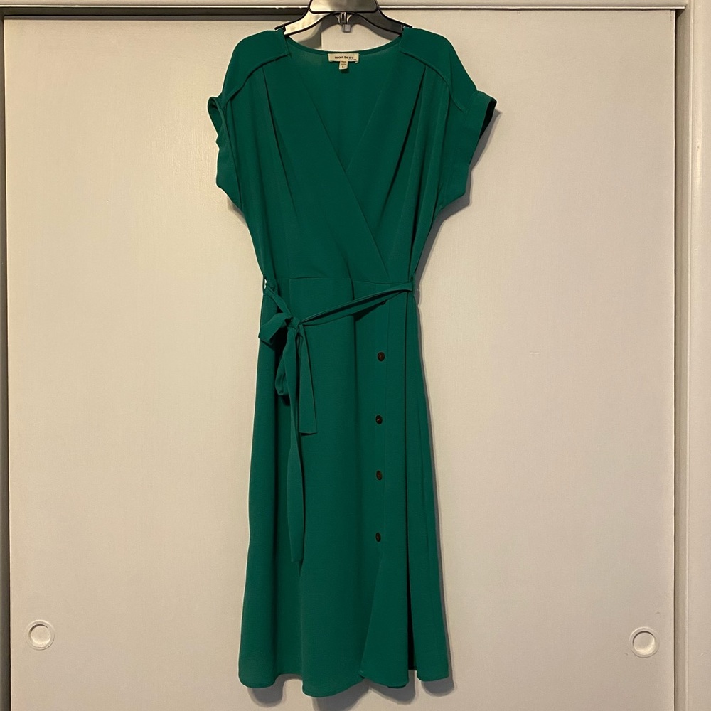 Monteau Emerald Green Dress Size Large